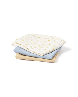 Muslinfilt Baby Blå mix 3-pack
