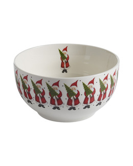 Porselensskål med trykt julemotiv Julefred Strikking, pynt, garn og strikkeoppskrifter