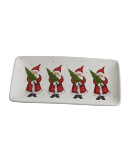 Porslin assiett/serveringsfat med tryckt motiv Julefrid 1-pack