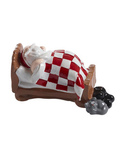 Juldekoration Tomtesson sover