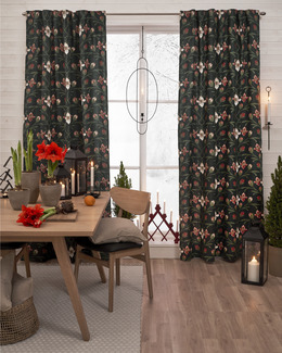 Multibandsslängder Amaryllis med tryckt julmotiv 2-pack