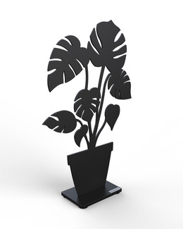 Svensktillverkad dekoration Monstera av metall