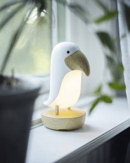 Dekoration/nattlampa LED Bird, laddbar USB kabel