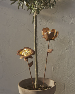 Solcellsdekoration blommor LED 2-pack