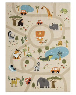 Matta med barnmotiv Play Animals