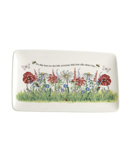 Asiett med handritat motiv Sommar 1-pack