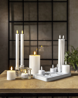 LED ljus mix Flamme 11st + laddningsplatta