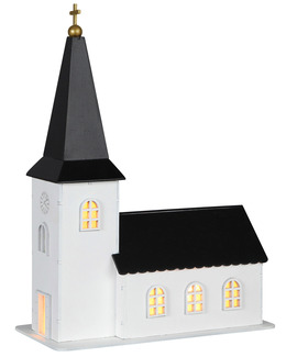 Star Trading Träkyrka med speldosa