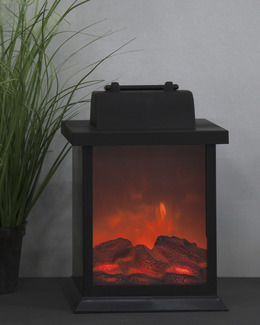 Lykta Fireplace LED ljus