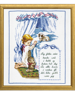 Broderikit Tavla aftonbön