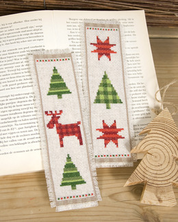 Broderikit Bokmärken Julmotiv 2-pack